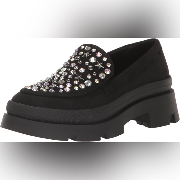 Steve Madden black bling sparkle loafers size 3 - Picture 1 of 7